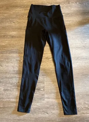 Aerie The Hugger High Rise Black Leggings Size XS thumbnail 1