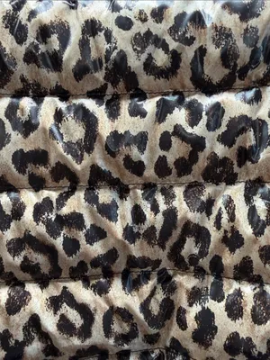 Lands' End NWT Leopard Print Down Filed Lightweight Packable Puffer Jacket thumbnail 6