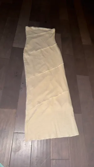 Tan Long Boho Tube Top Dress thumbnail 2