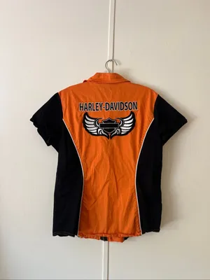 Harley Davidson Zip Up Front Top Woman’s Size Large Y2K 11/2009 thumbnail 8