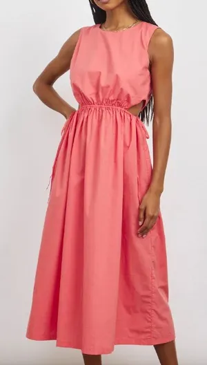 Rails Yvette Spiced Coral Midi Dress NWT Size Large thumbnail 1