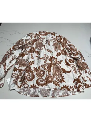 NEW Floral Paisley Rayon Loose Tunic Top XL thumbnail 2