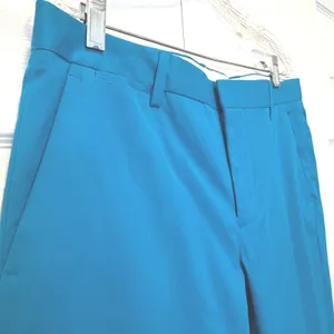 Express Photographer Pants 32/34 Teal BlueFlat Front Cotton Stretch Actual 34/34 thumbnail 5