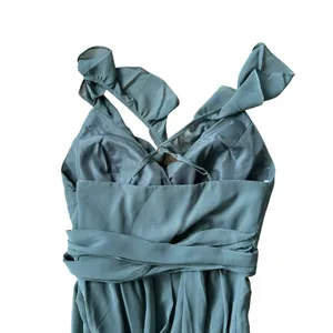 Revelry Valerie Chiffon Dress Eucalyptus Bridesmaid thumbnail 6