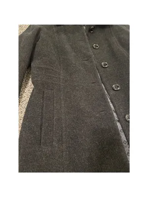 Anne Klein Gray Black Wool Blend Pea Coat Petite 8 thumbnail 13