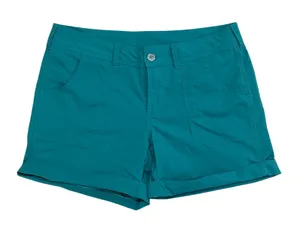 The North Face Womens Hiking Shorts Teal Green Cuffed Nylon Blend Size 6 thumbnail 1