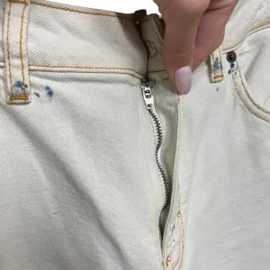 Maje Acid Wash Straight Leg Jeans White Denim Size 40 / US‎ 8 thumbnail 7
