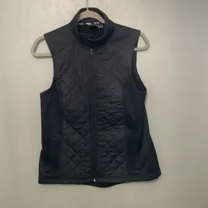 FILA Women Vest Quilted Diamond Full Zip Black Sport Small thumbnail 2