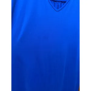 Soft Surroundings Royal Blue‎ V-Neck Midi T-Shirt Dress Short Sleeve Med Drapey thumbnail 10
