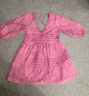 Free People Pink Denim Dress Mini thumbnail 1