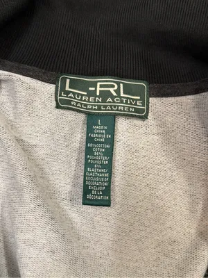 Lauren Ralph Lauren Dark Gray Full-Zip womens Sweater Jacket large activewear thumbnail 5