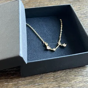 Farrah B. Aries Constellation Pendant crystal on goldtone chain necklace thumbnail 6