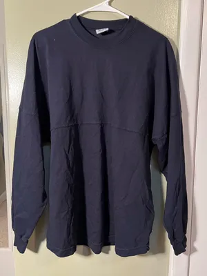 Spirit Jersey Unisex Size Medium Long Sleeve T-Shirt Navy Blue Orange Denver CO thumbnail 3