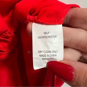 Amanda Uprichard X Revolve Wolfe Maxi Gown In Crimson Red Rosettes thumbnail 12