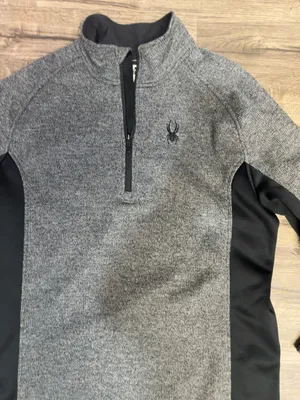 Spyder Women’s XL Gray Black Quarter Zip Pullover Sweater Athletic Top thumbnail 6