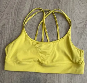 Alala Bright Yellow Strappy Sports Bralette thumbnail 1