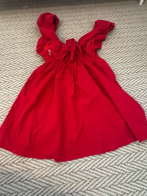 Red flowy dress thumbnail 2