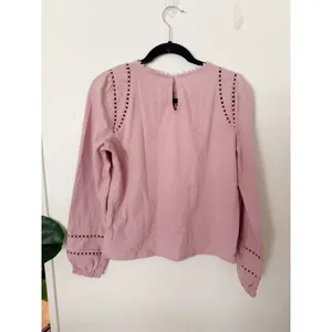 Boden Mila Long Sleeve 100% Cotton Eyelet Top Sz 6 thumbnail 3
