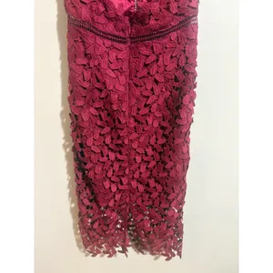 Bardot Gemma Burgundy Lace Halter Midi Dress XS 4 NWT $119 Open Back thumbnail 8