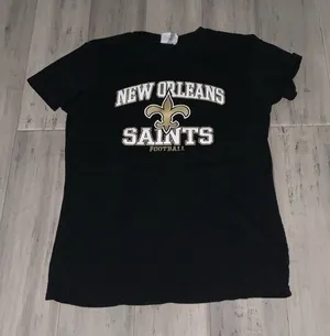 NFL New Orleans Saints Black Short Sleeve Women’s Sporty T-Shirt thumbnail 1