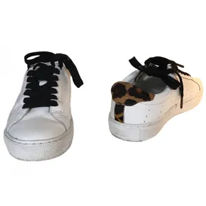 J. Crew "Saturday Sneakers" White Leather & Animal Print Accent Sneakers (6.5) thumbnail 9