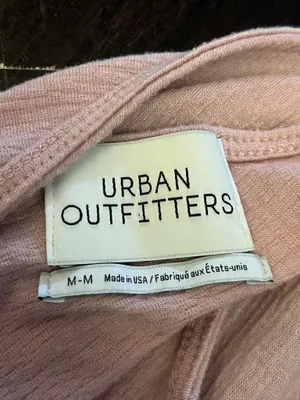 Urban Outfitters Tank Top Womens Medium Pink Deep V Neck Smocked Cropped thumbnail 6