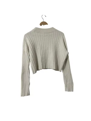 MADEWELL Levi Wool Long Sleeve Crop Sweater Pullover Top thumbnail 3