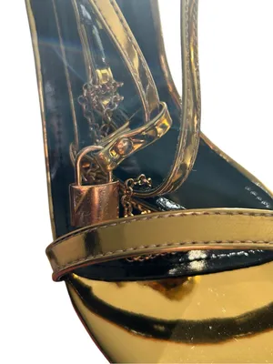Cape Robbin Metallic Gold Strappy Stiletto Heels thumbnail 4