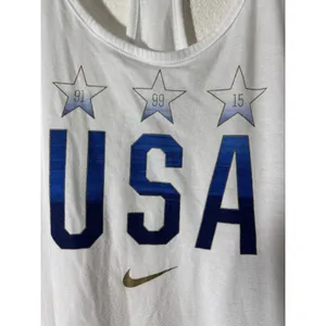 Nike Women's Size L The Tee Athletic Dri-Fit USA Match 3 Star Racerback Tank Top thumbnail 2
