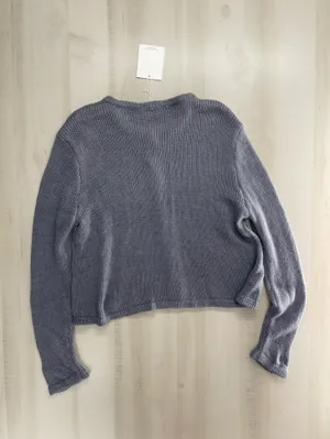 nwt NIA revolve knit grayish blue soft cardigan sweater L thumbnail 4