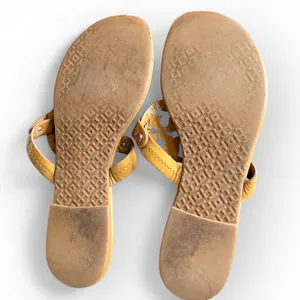 Tory Burch Tan Miller Sandals – Leather Logo Flats thumbnail 9