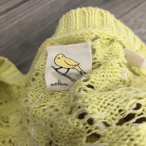 Anthropologie Sparrow Valance Lace Knit Cardigan Lime Yellow Size M Rare thumbnail 13