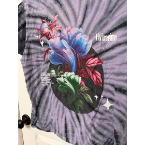 Civil Regime Purple Tie Dye Floral‎ Graphic T-Shirt Streetwear Mens Medium thumbnail 2