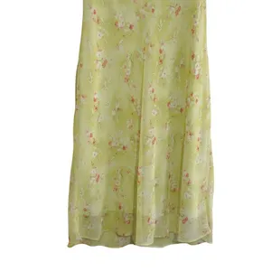 Studio Y Vintage 90s‎ Teacher Yellow Floral Sleeveless Midi Dress Size 13/14 Made in USA thumbnail 3