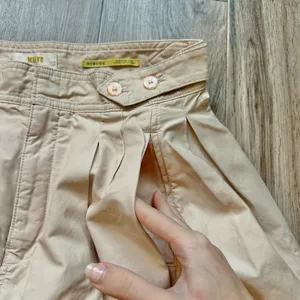 Anthropologie Maeve High Rise Utility Barrel Trouser Pants in Khaki Tan Size 0 thumbnail 6