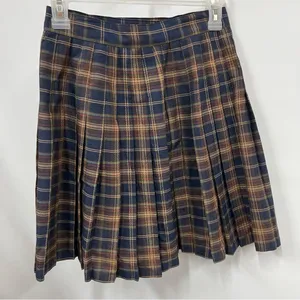Tracy Evans Vintage size small wrap around vintage plaid skirt rayon blend made in the USA thumbnail 3