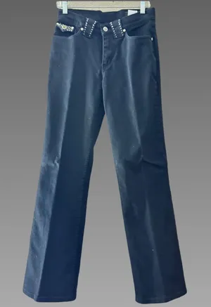Lawman‎ Black Denim Jeans with Studded Details Sz 3 thumbnail 1