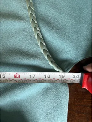 Vanity Fair Vintage Light Turquoise Wrap Robe with Braided Trim and Belt thumbnail 11