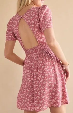 Francesca’s Gabrielle Floral Short Sleeve Mini Dress thumbnail 2