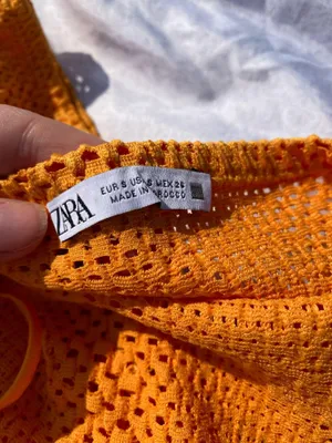 zara orange crop top thumbnail 3