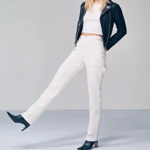 New Abercrombie & Fitch White 90's Straight Ultra High Rise Carpenter Jeans 8 thumbnail 1