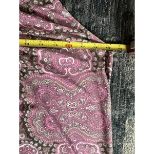 Y2K Beaded Pink Paisley Top Size Large INC Halter Keyhole Neck Blouse Boho Glam thumbnail 4
