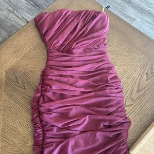 House of CB SAPPHIRE WINE GATHERED MAXI DRESS, Size Small, $239 thumbnail 13