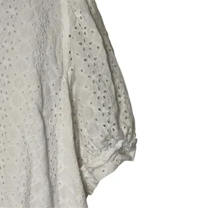 Draper James Womens White Eyelet Puffed Sleeve Peasant V-Neck Blouse XXL thumbnail 5