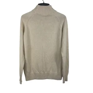 Jeanne Pierre Cream Light Beige Mock Neck Pullover Knit Sweater M NWT thumbnail 2