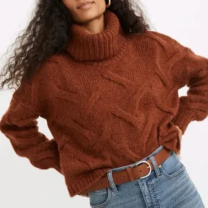 MADEWELL Sommervelle Modern Cable‎ Turtleneck Sweater thumbnail 1