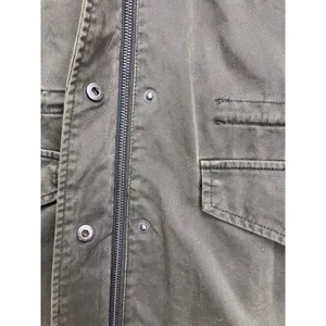 Levi Strauss‎ & Co Field Jacket Womens Medium Olive Green Cotton Utility Coat thumbnail 6