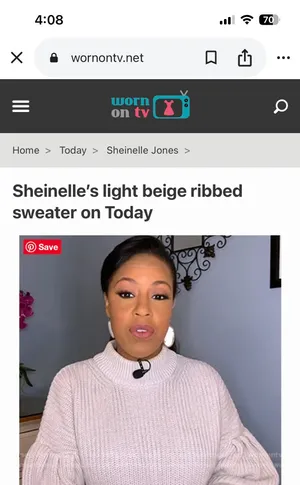 H&M Beige Balloon Sleeve Sweater thumbnail 7
