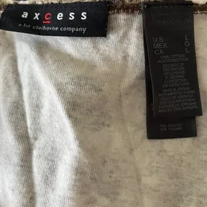 Axcess Liz Claiborne Womens L Floral Sunflower Lace Trim 3/4 Sleeve Top‎ Brown thumbnail 4