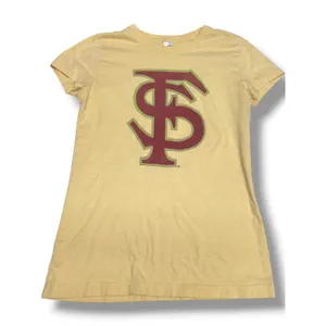 OKI Wear FSU Seminoles Florida State University Graphic Tee Yellow Women SM thumbnail 2